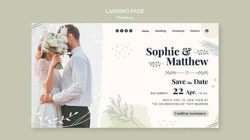 Identidade visual do site de casamento